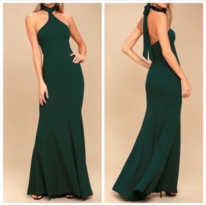 Dress the Population Dark Green Maxi Dress